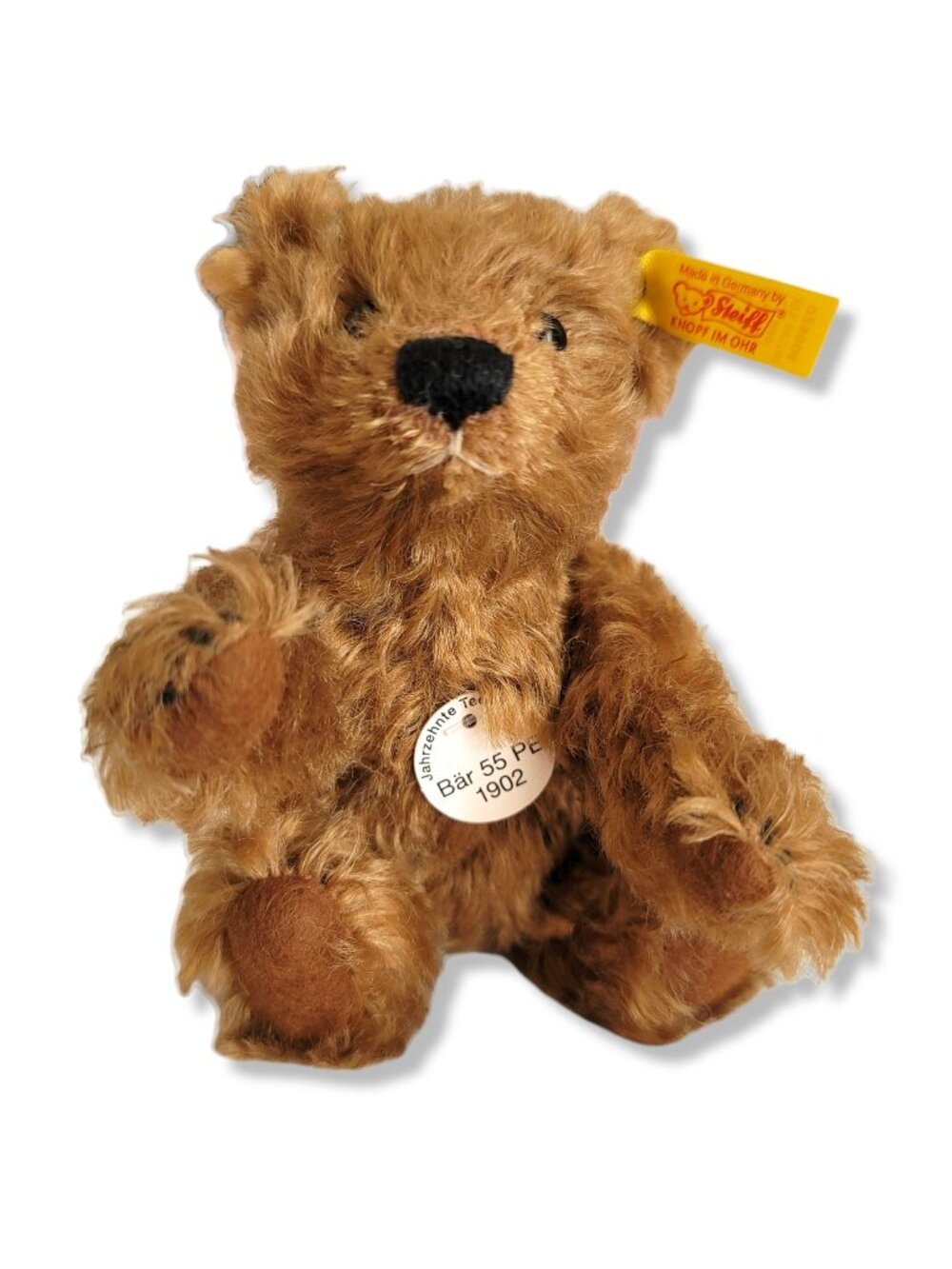 Steiff Bear 55 Jahrzehnte Teddybaren Brown Articulating Arms Legs Plush LC618